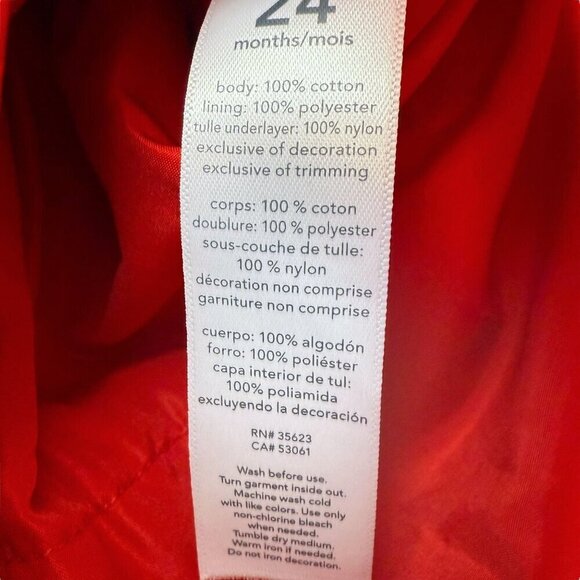 CARTER'S Holiday Dress 24 mos Baby Girls Buffalo Check Red Black Bow Christmas - Picture 6 of 9